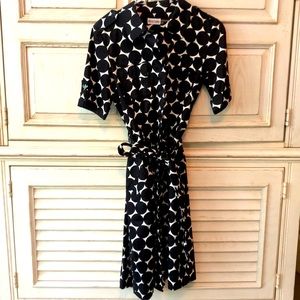 Button up front dress, polka dot